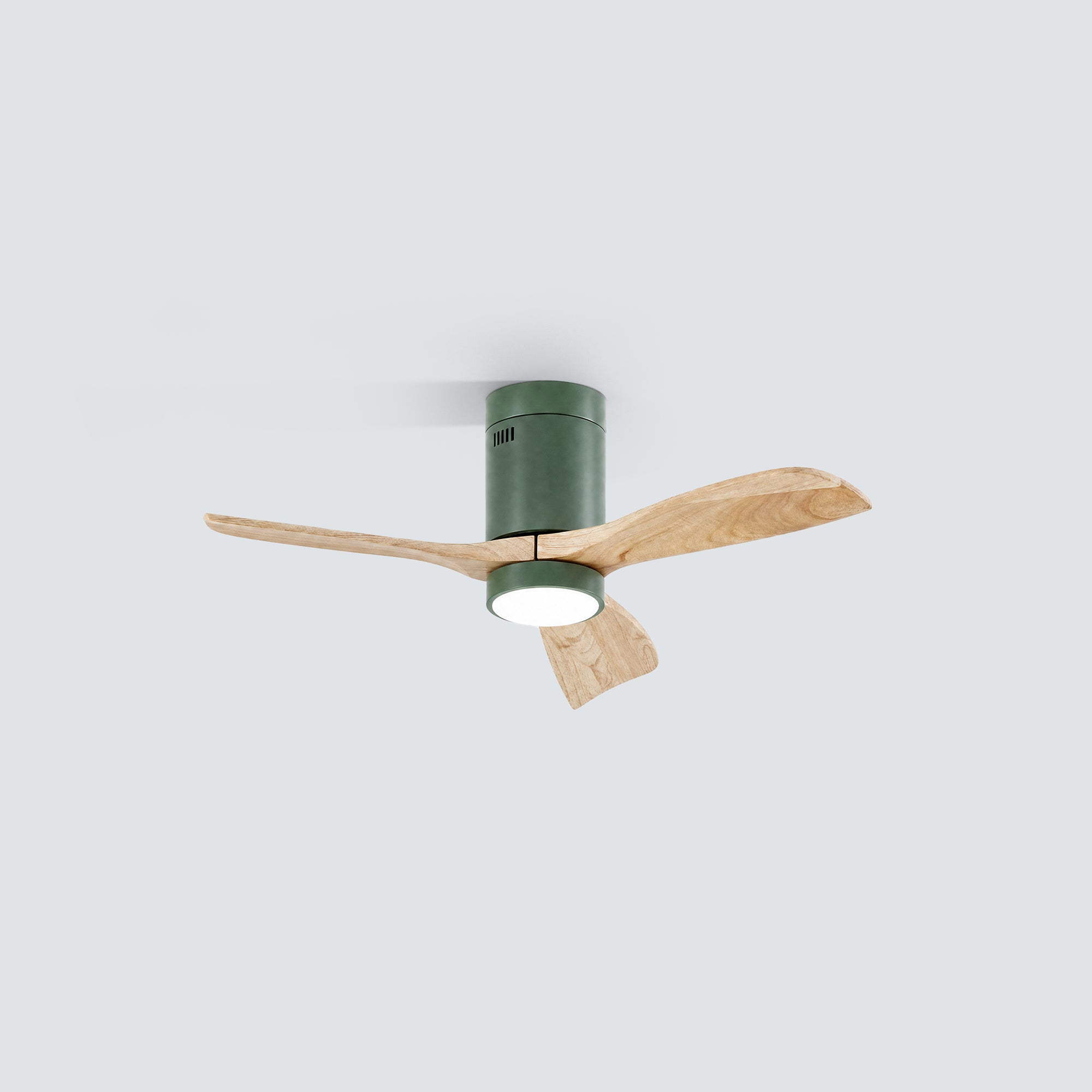 WOMO Mid-century Modern Hugger Ceiling Fan Lamp-WM5067