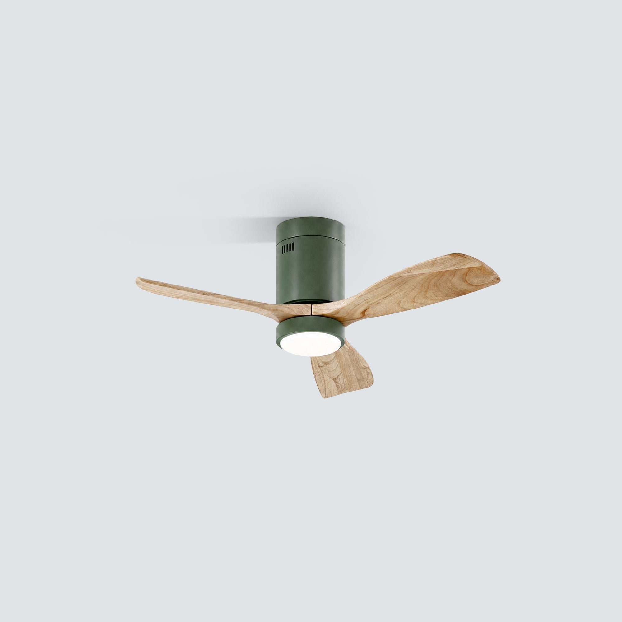 WOMO Mid-century Modern Hugger Ceiling Fan Lamp-WM5067