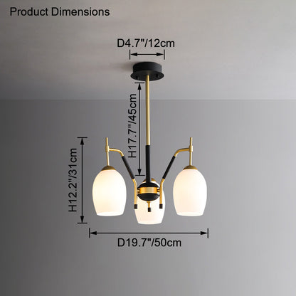 WOMO Glass Bell Chandelier-WM2260