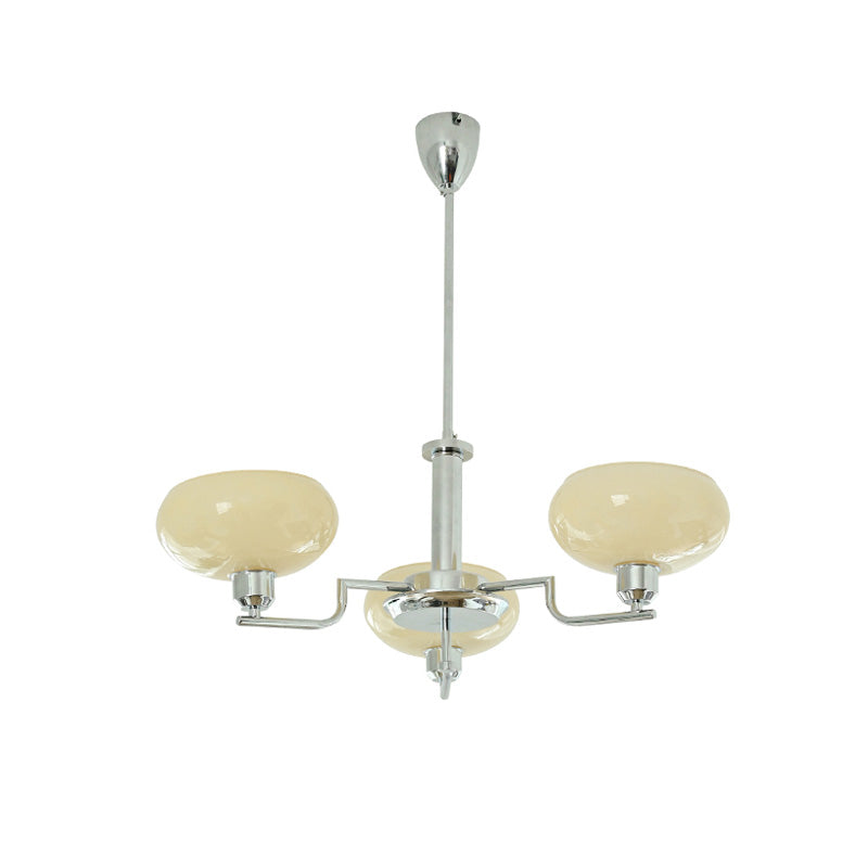 WOMO 1920s Milk Glass Chandelier-WM2301