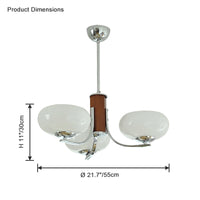 WOMO Swoop Arm Milk Glass Chandelier-WM2302