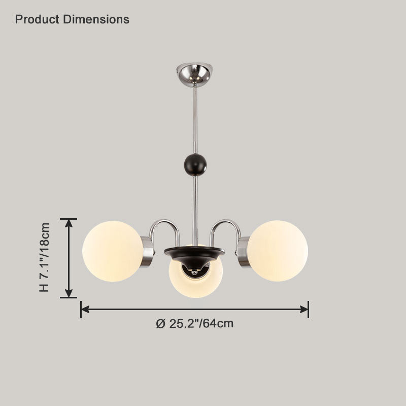 WOMO Frosted Glass Globe Chandelier-WM2304
