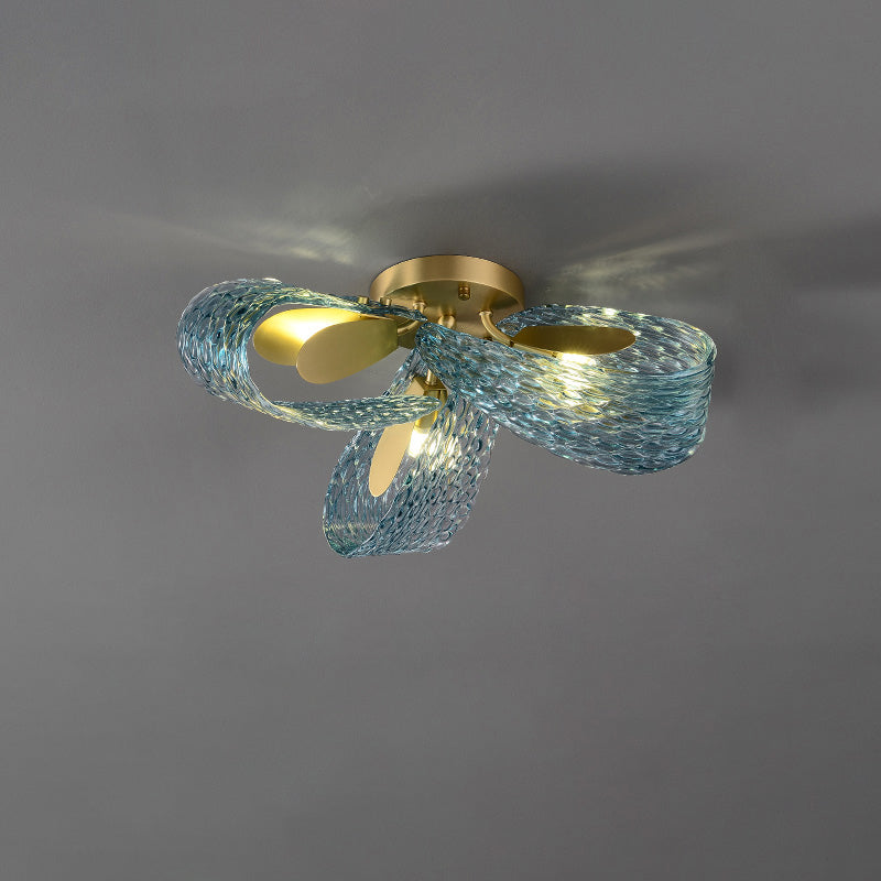 WOMO Peacock Blue Art Glass Chandelier-WM2213