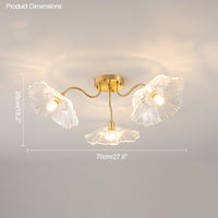 WOMO Lotus Leaf Flower Flush Mount Ceiling Light-WM1026