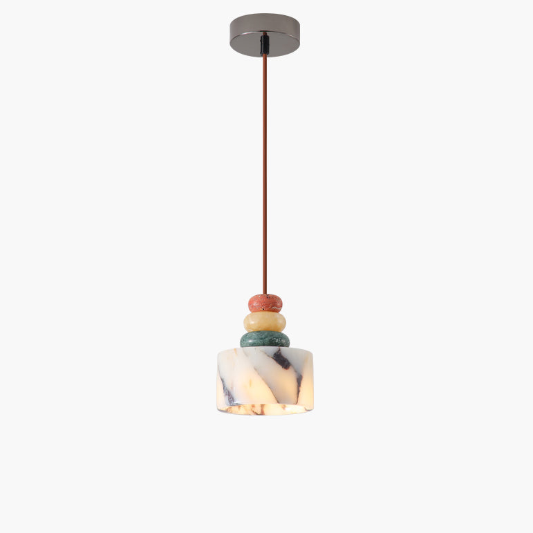 WOMO Multi-colour Dome Stone Pendant Light-WM3000