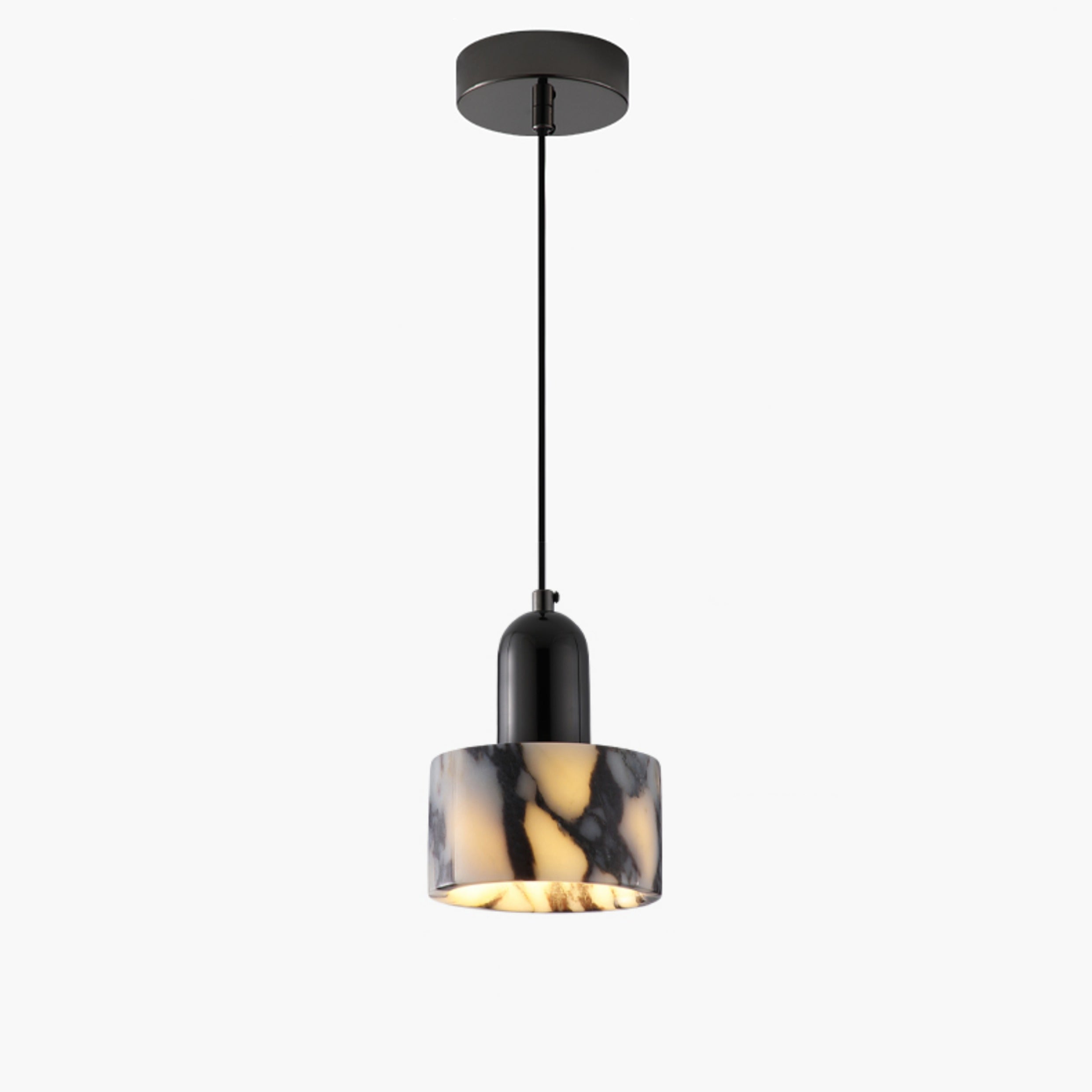 WOMO Black Dome Stone Pendant Light-WM3001