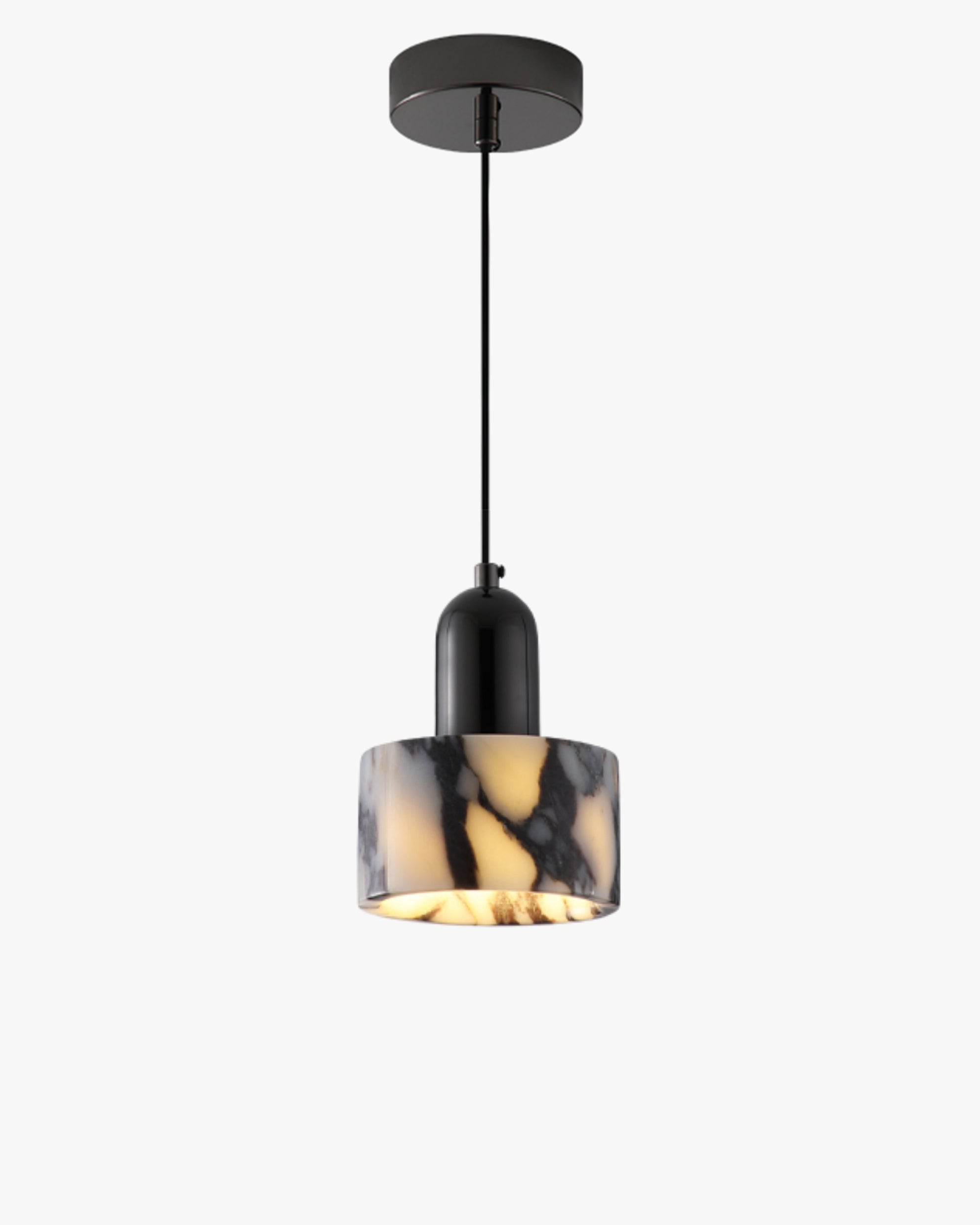 WOMO Black Dome Stone Pendant Light-WM3001