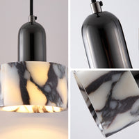 WOMO Black Dome Stone Pendant Light-WM3001