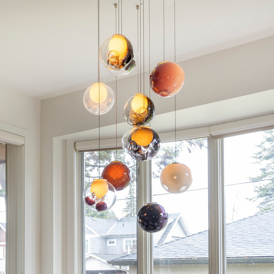 WOMO Cluster Globe Glass Pendant Light-WM3002