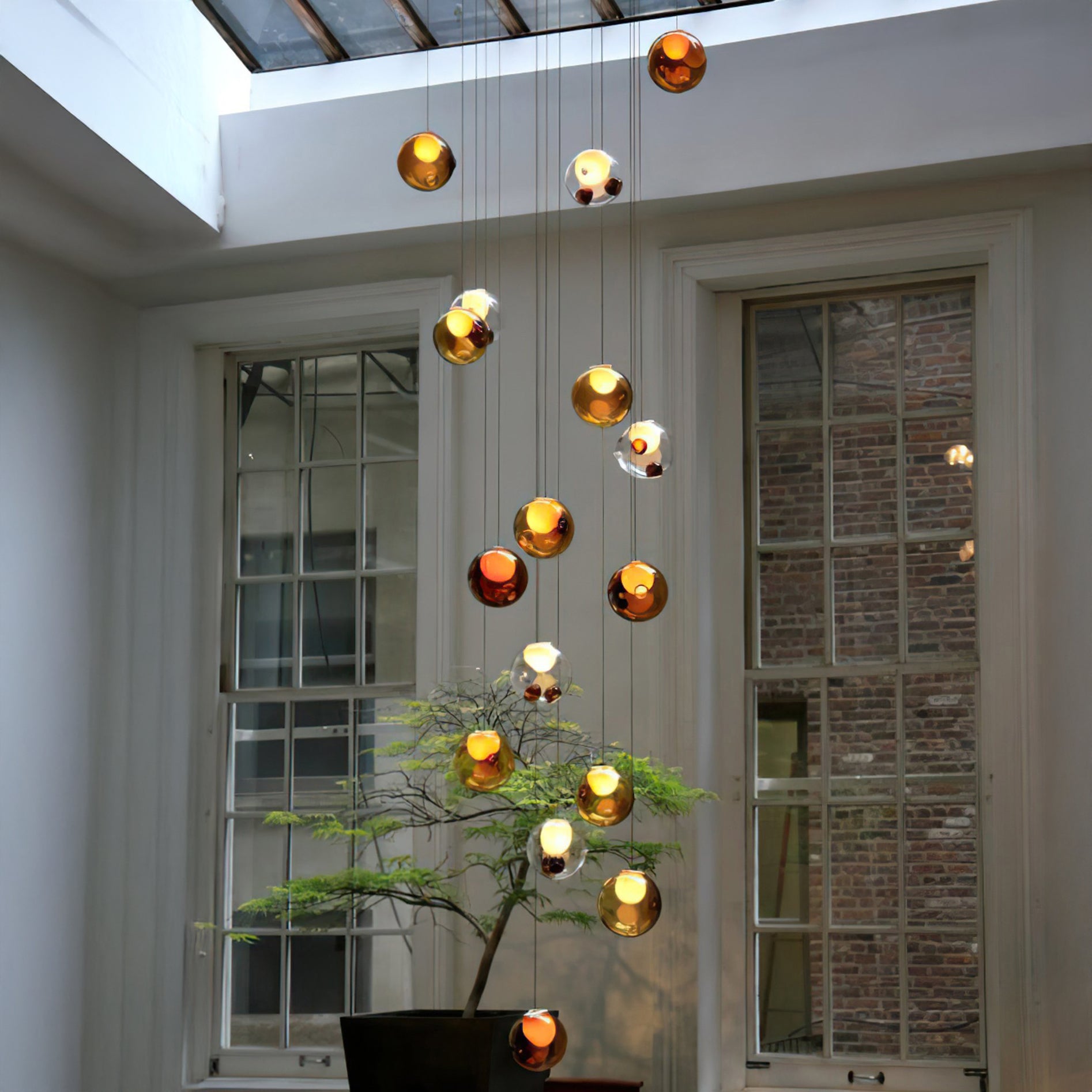 WOMO Cluster Globe Glass Pendant Light-WM3002