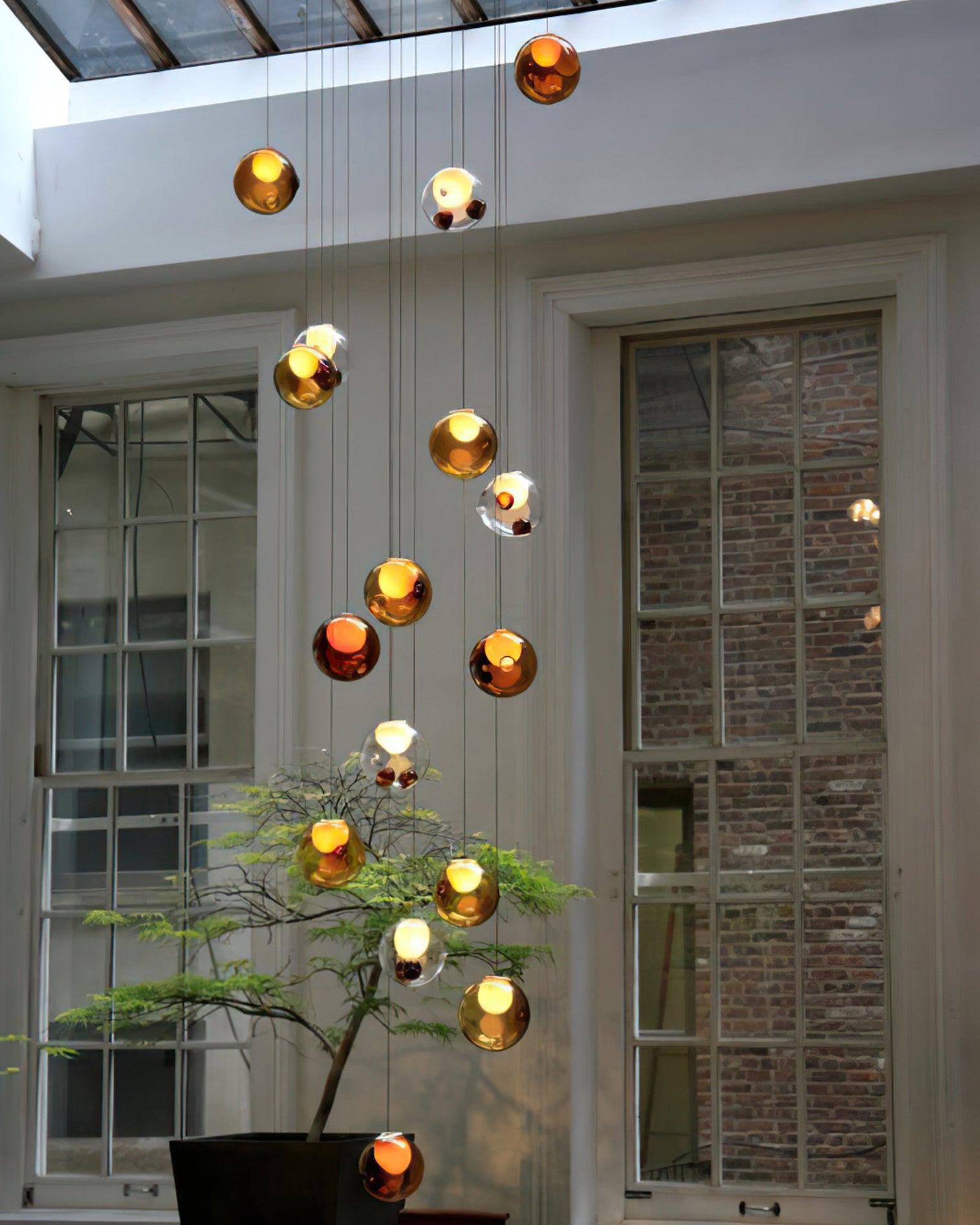 WOMO Cluster Globe Glass Pendant Light-WM3002