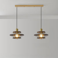 WOMO Walnut Flying Saucer Pendant Light-WM3003