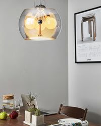 WOMO Cylinder Glass Pendant Light-WM3007