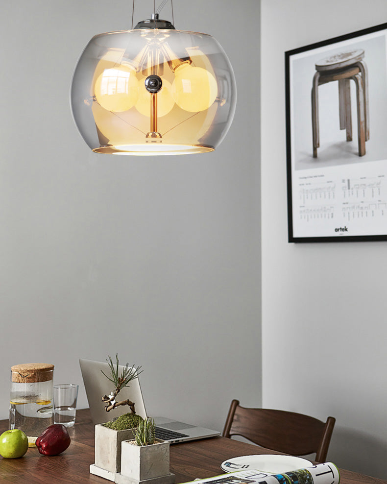 WOMO Cylinder Glass Pendant Light-WM3007