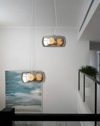 WOMO Cylinder Glass Pendant Light-WM3007