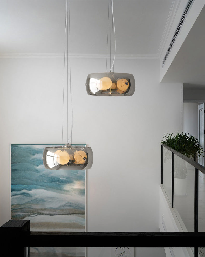 WOMO Cylinder Glass Pendant Light-WM3007