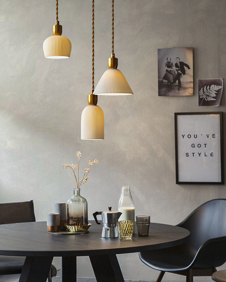 WOMO Ceramic White Pendant Light-WM3008