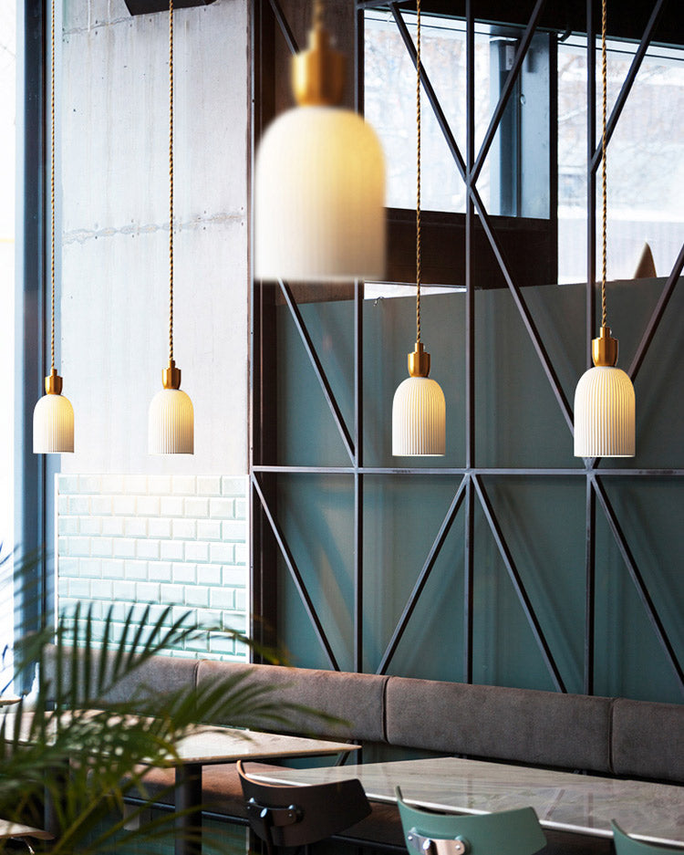 WOMO Ceramic White Pendant Light-WM3008