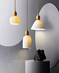 WOMO Ceramic White Pendant Light-WM3008