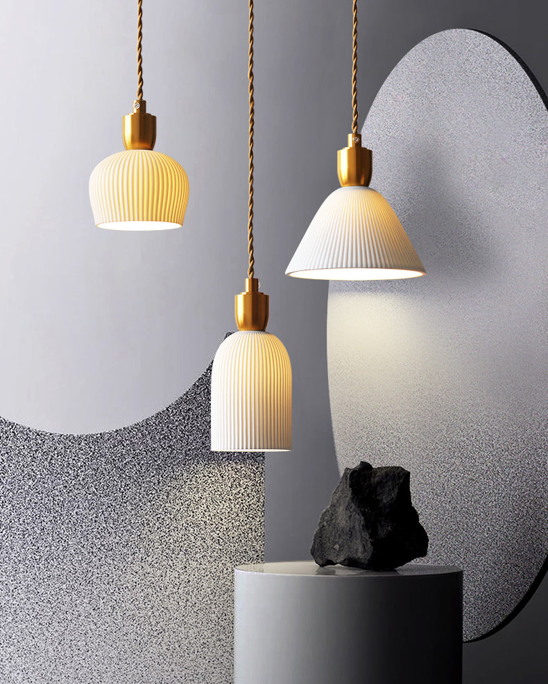 WOMO Ceramic White Pendant Light-WM3008