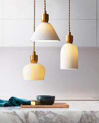 WOMO Ceramic White Pendant Light-WM3008