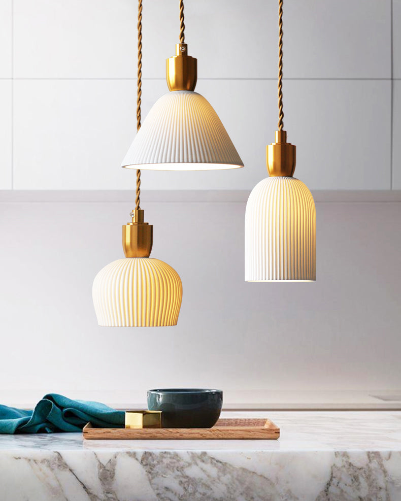 WOMO Ceramic White Pendant Light-WM3008