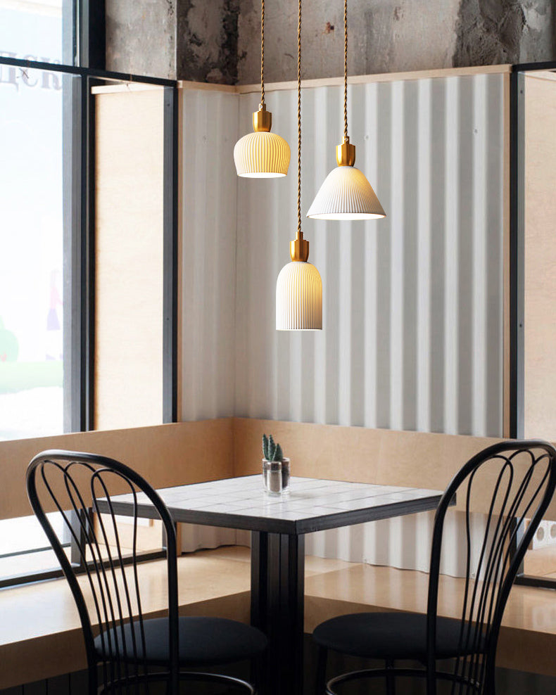WOMO Ceramic White Pendant Light-WM3008