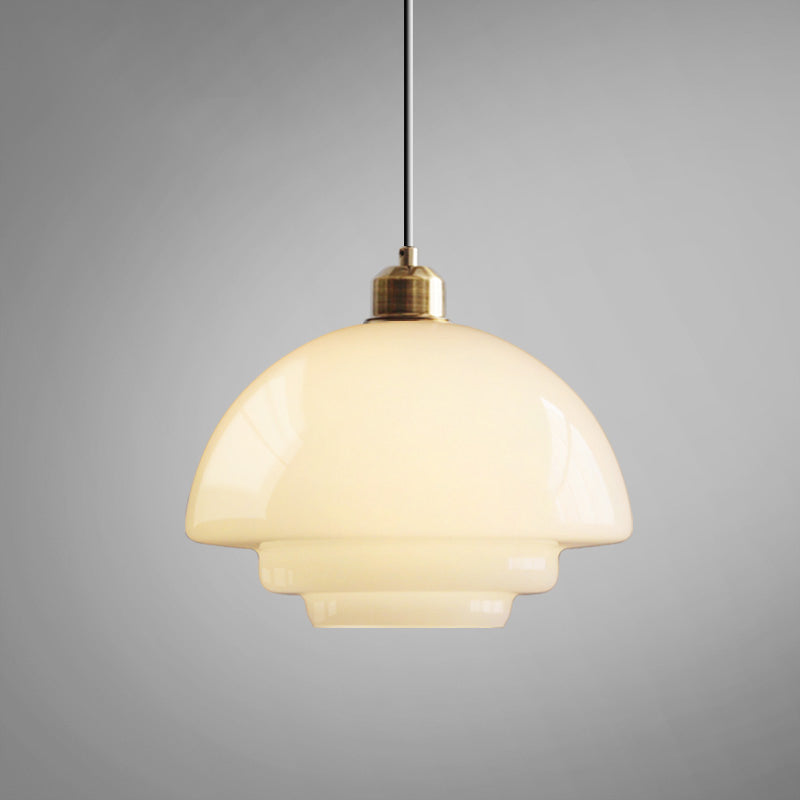 WOMO Milk Glass Dome Pendant Light-WM3009