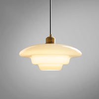 WOMO Milk Glass Dome Pendant Light-WM3009