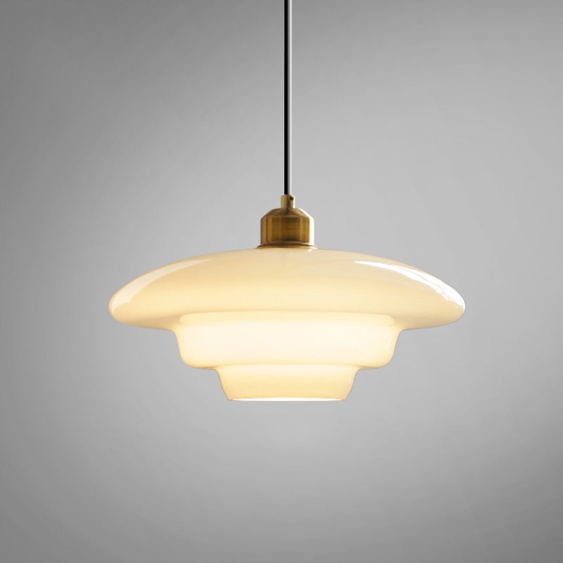 WOMO Milk Glass Dome Pendant Light-WM3009