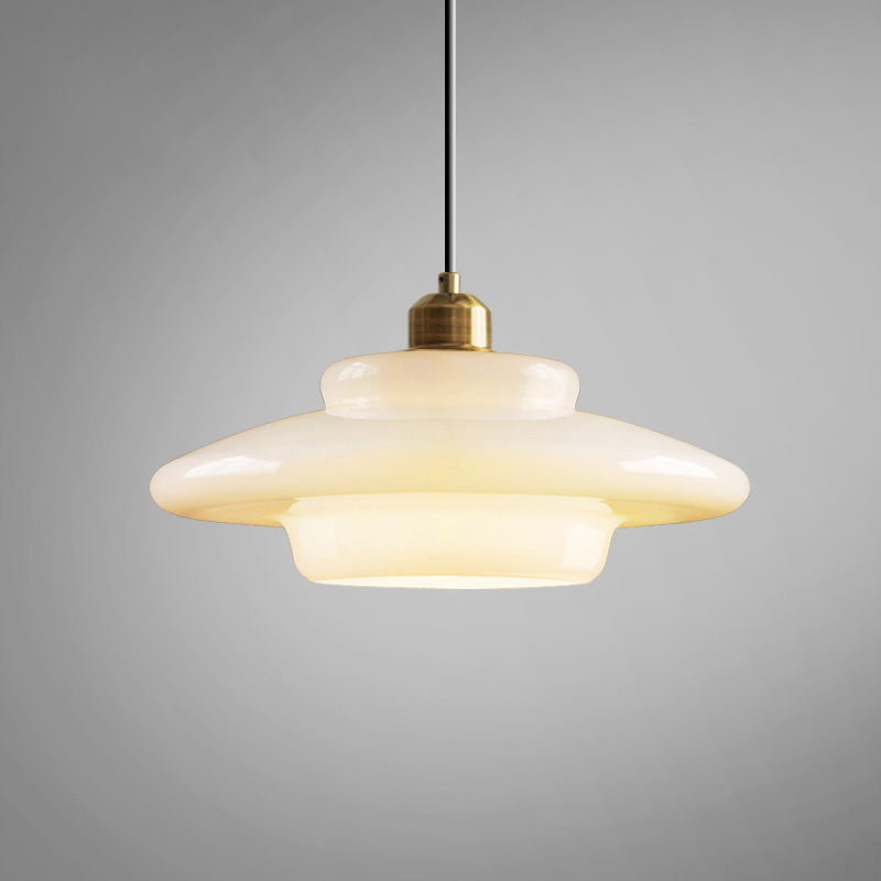 WOMO Milk Glass Dome Pendant Light-WM3009