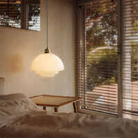 WOMO Milk Glass Dome Pendant Light-WM3009