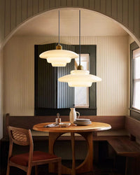 WOMO Milk Glass Dome Pendant Light-WM3009