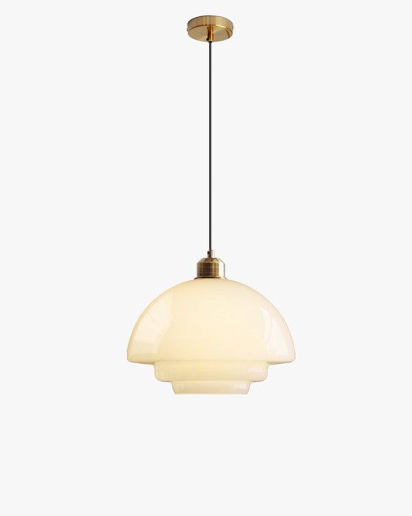 WOMO Milk Glass Dome Pendant Light-WM3009