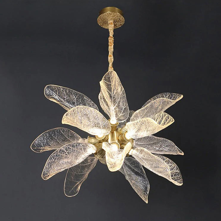 WOMO Luxury Crystal Leaf Chandelier-WM3010