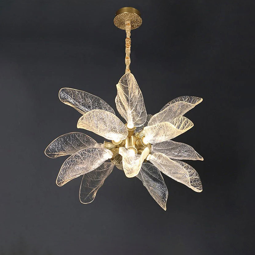 WOMO Luxury Crystal Leaf Chandelier-WM3010