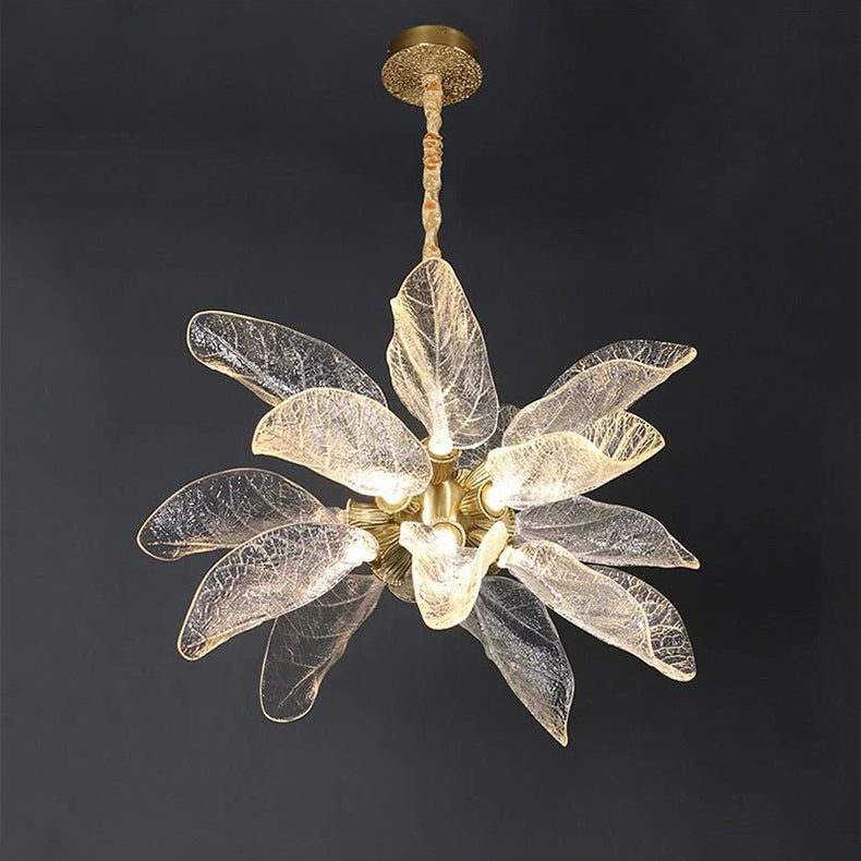 WOMO Luxury Crystal Leaf Chandelier-WM3010