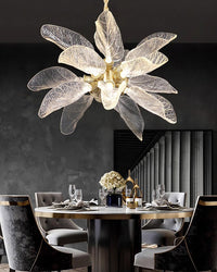 WOMO Luxury Crystal Leaf Chandelier-WM3010