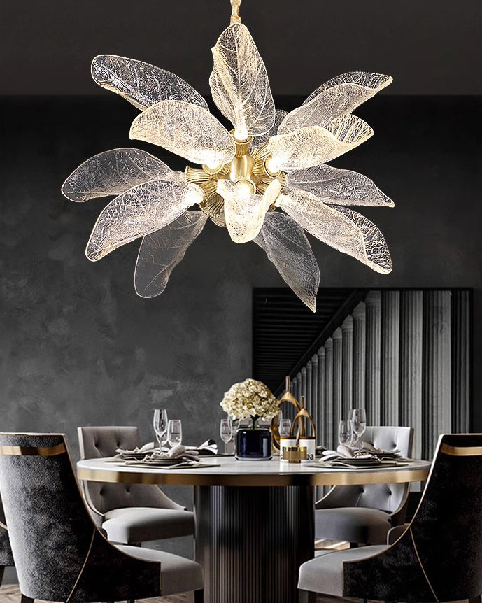 WOMO Luxury Crystal Leaf Chandelier-WM3010