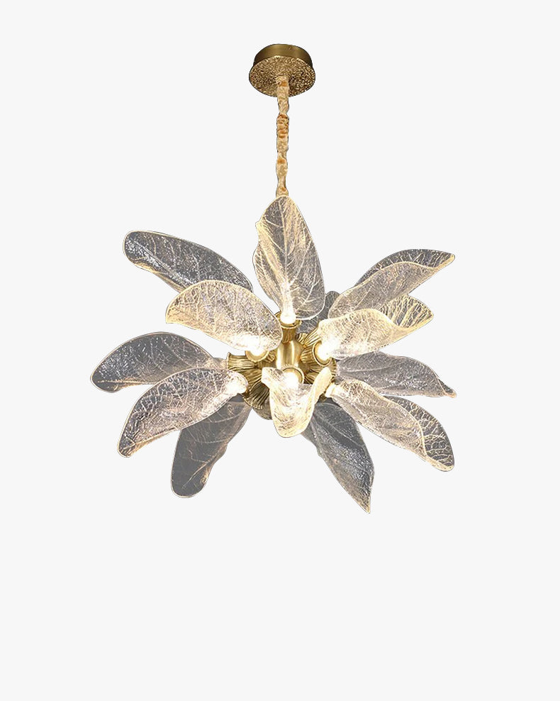 WOMO Luxury Crystal Leaf Chandelier-WM3010