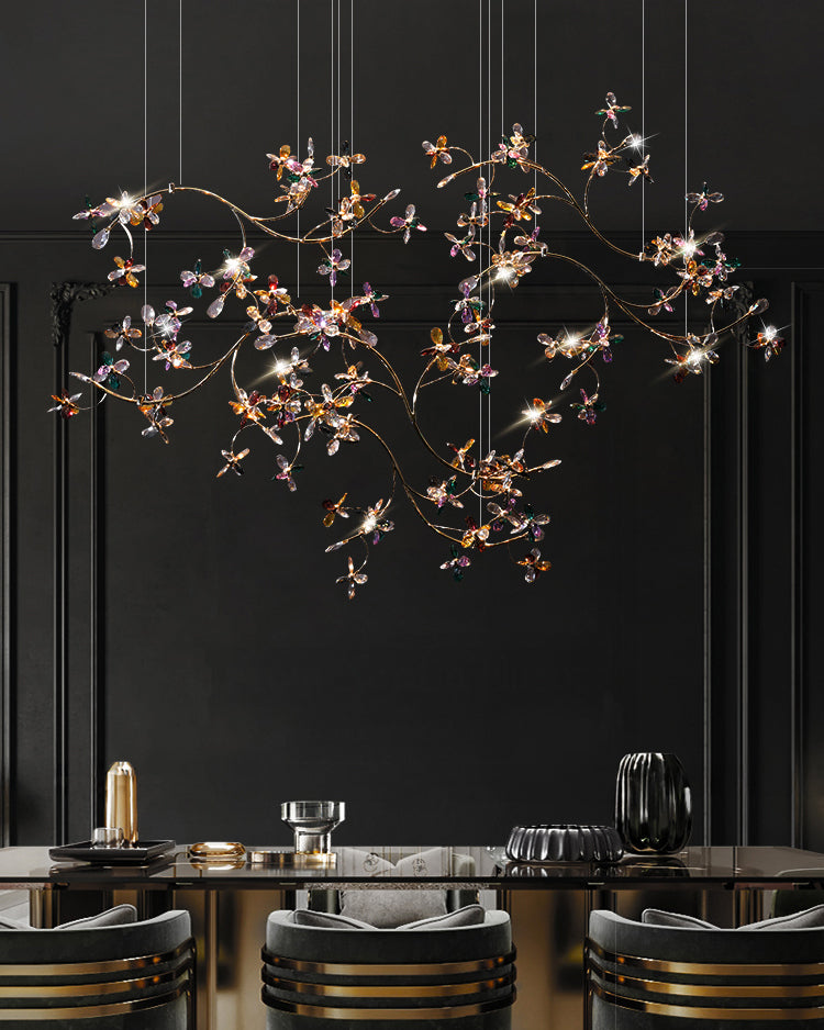 WOMO Crystal Flower Branch Chandelier-WM3011