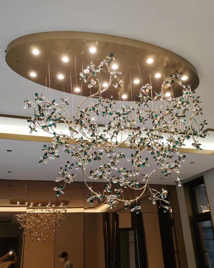 WOMO Crystal Flower Branch Chandelier-WM3011