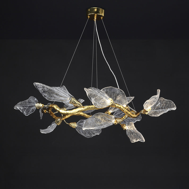 WOMO Crystal Leaf Branch Chandelier-WM3012