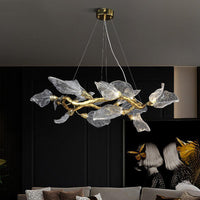 WOMO Crystal Leaf Branch Chandelier-WM3012