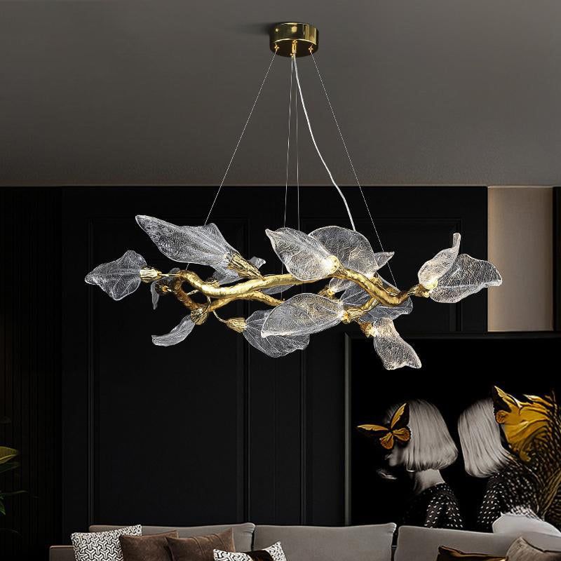 WOMO Crystal Leaf Branch Chandelier-WM3012