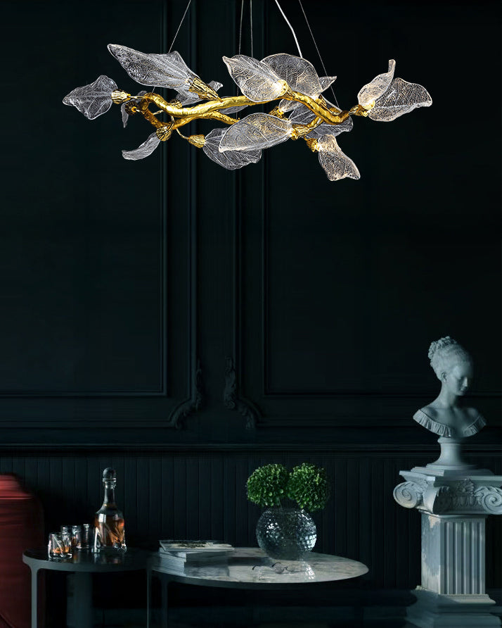 WOMO Crystal Leaf Branch Chandelier-WM3012