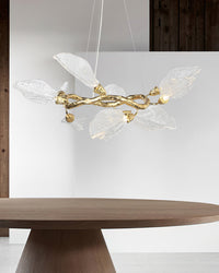 WOMO Crystal Leaf Branch Chandelier-WM3012