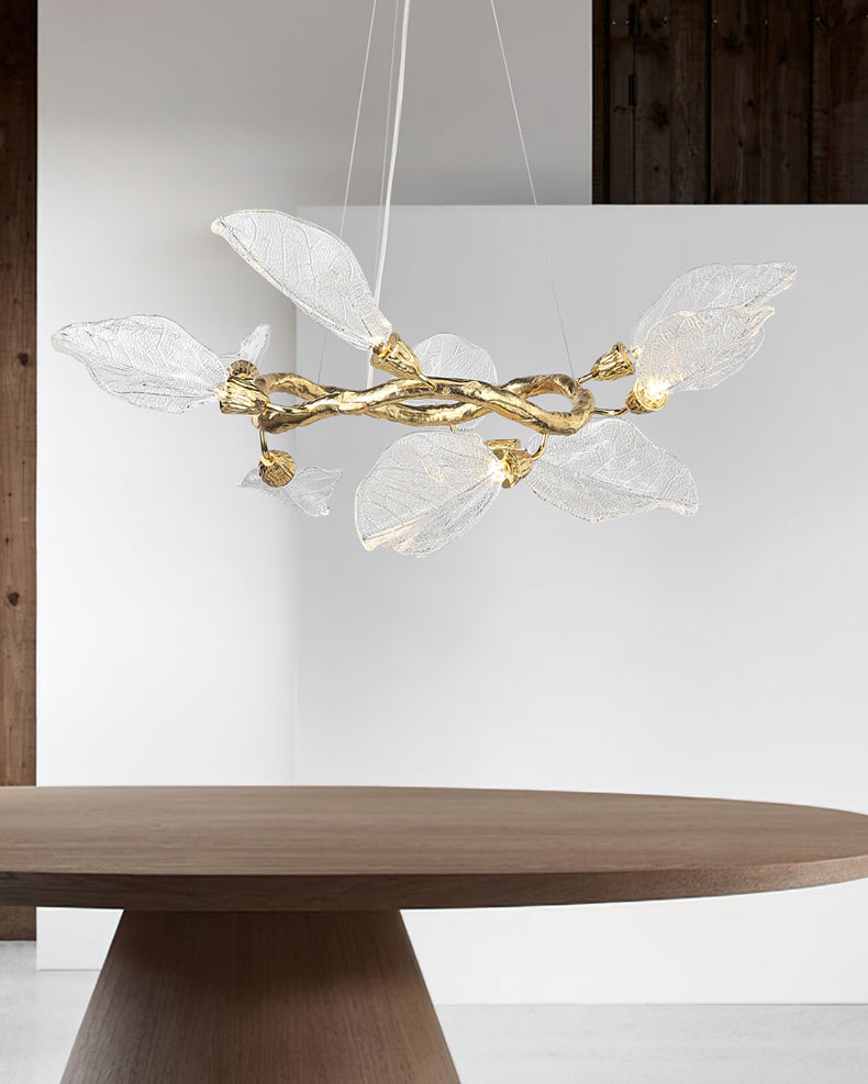 WOMO Crystal Leaf Branch Chandelier-WM3012