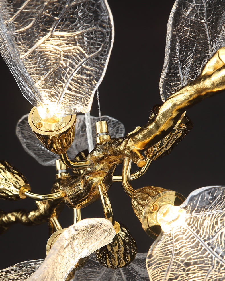 WOMO Crystal Leaf Branch Chandelier-WM3012