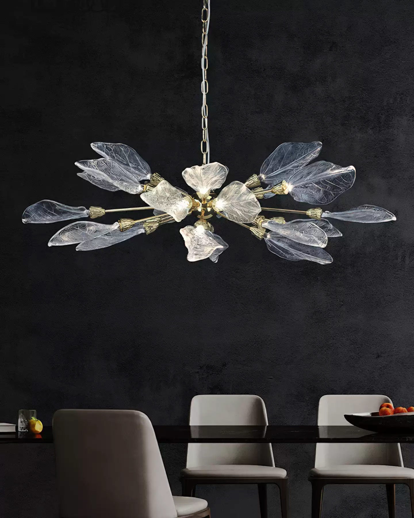 WOMO  Crystal Leaf Petal Chandelier-WM3013